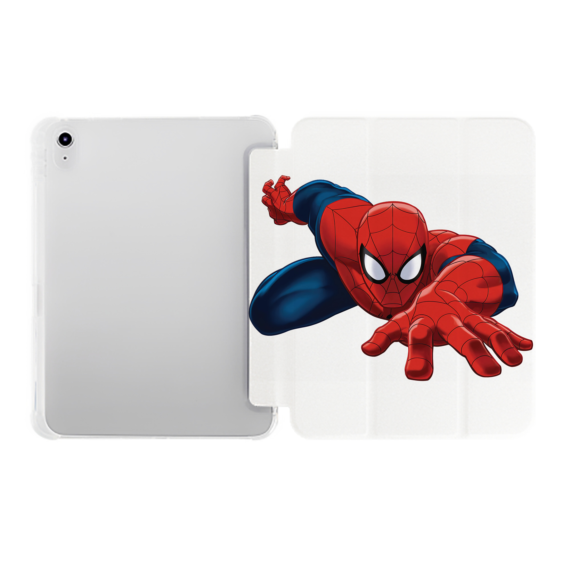 （画像用） Spider Man スパイダーマン IPad ケース ペン収納付き 三つ折りスタンド PUレザー×シリコン 対応機種9.5/10.5/10.9インチ